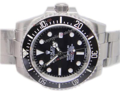New Upgrade Replica Rolex Sea-Dweller 4000m Watch 40mm Mens SS Black Ceramic